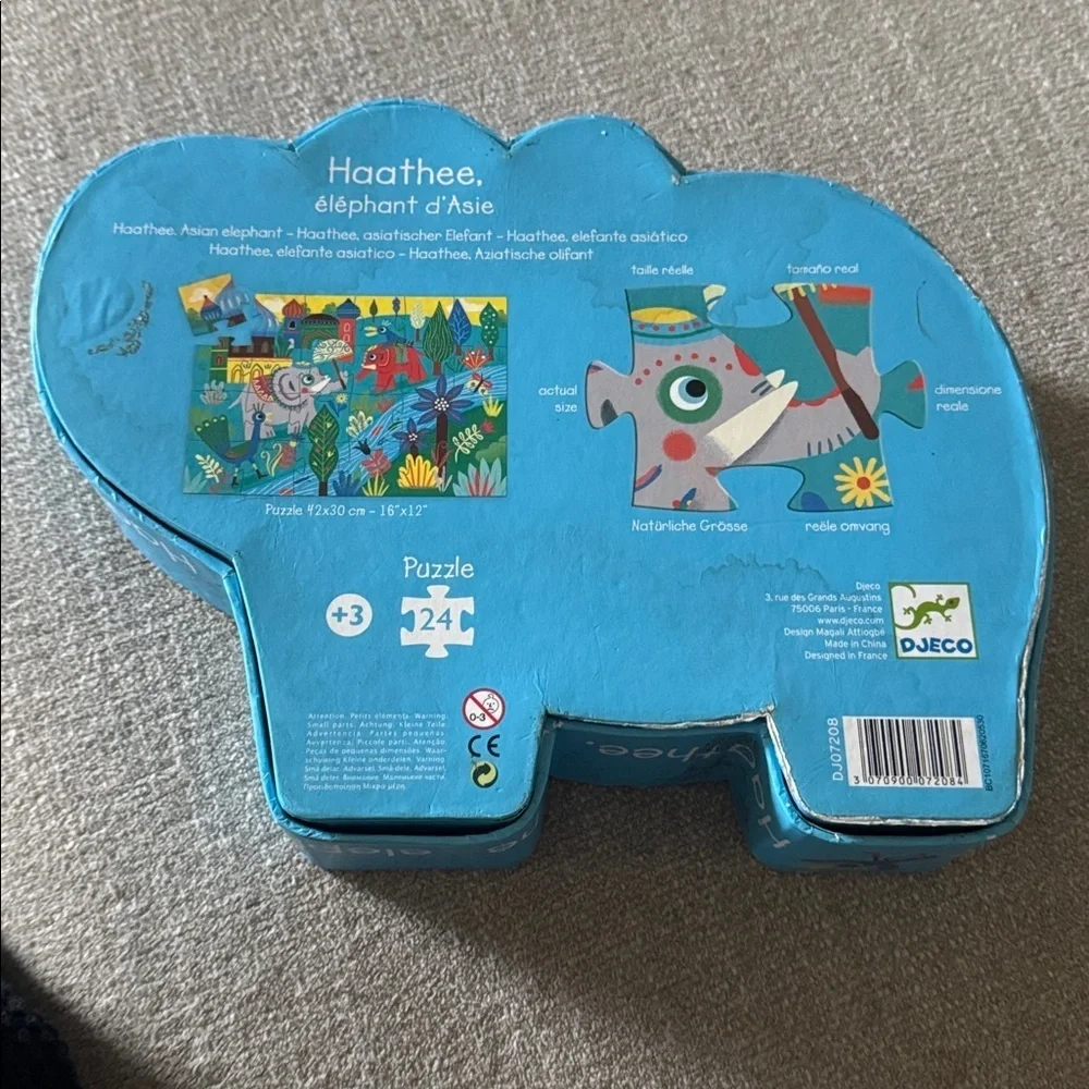 Djeco Haathe Elephant d’aise 24 piece puzzle 3+